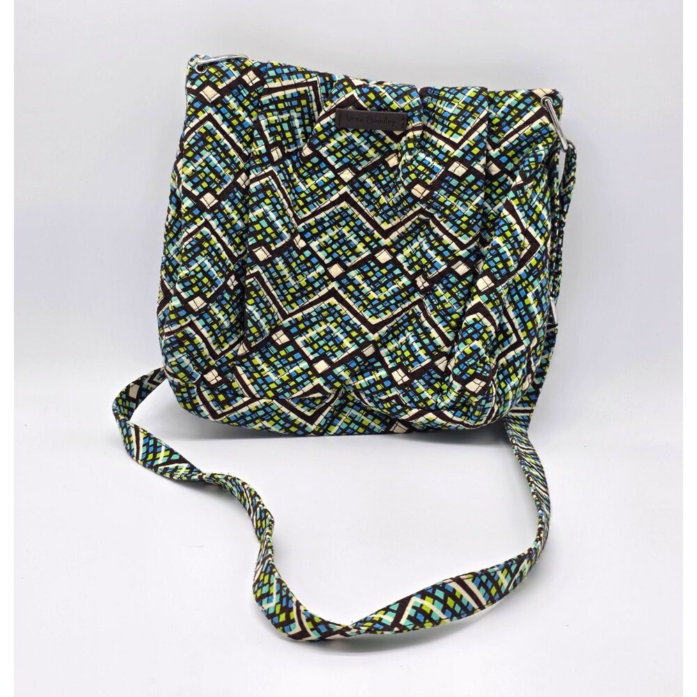 Vera Bradley Multicolor Geometric Shoulder Bag Zip Closure Inner Pockets